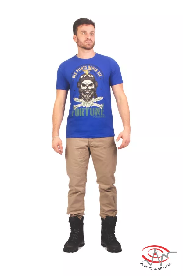 Camiseta Estampa Fortune Funcional Azul Klein Tam GG