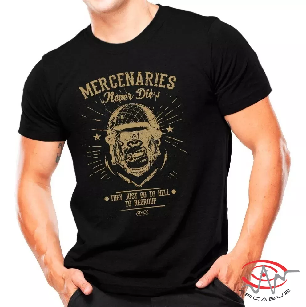 Camiseta Militar Estampada Mercenaries