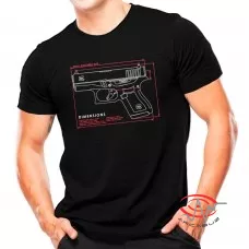 Camiseta Militar Estampada Glock G43 Tam XGG.