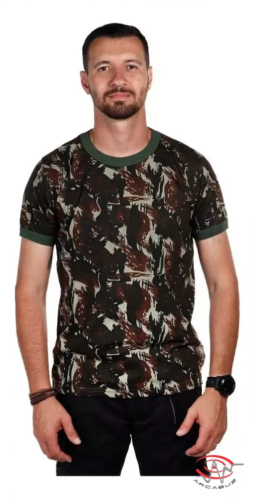 Camiseta Camuflada Exercito Brasileiro Elite Comandos