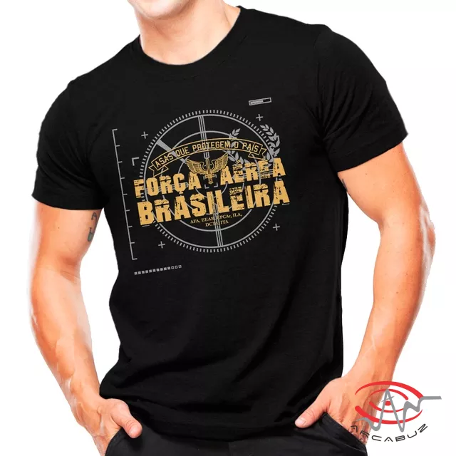 Camiseta Estampada Força Aérea Brasileira